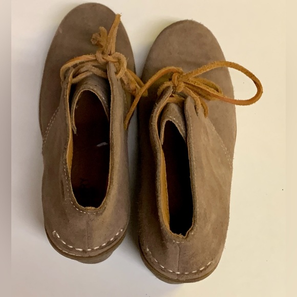 Women’s 7 M Sperry Topsider STELLA Tan Suede Wedge Ankle Boots - Picture 6 of 16